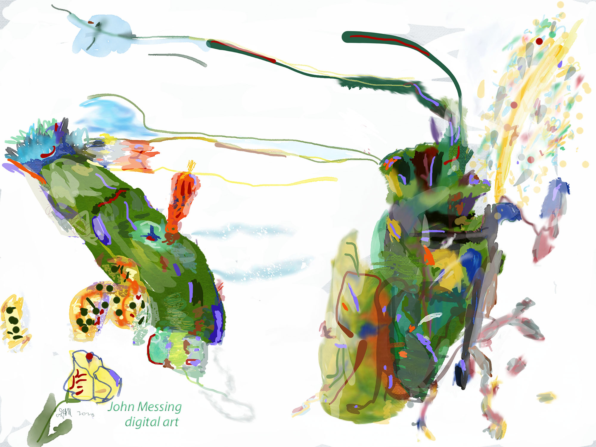 Jitterbug painting by John Messing, registered copyright